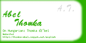 abel thomka business card